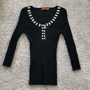 Belldini Black ribbed top